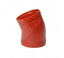 Отвод (колено) под муфту 22,5гр грувлок ковкий чугун XGQT05 Ду65 (Дн76) Ру25 JIANZHI
