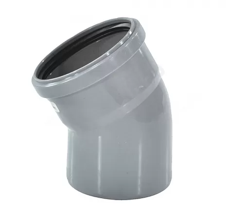Отвод PP-H серый Дн 40х45гр б/нап в/к RTP (РосТурПласт) 36405