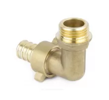 Переходник штуцерный латунь разъемный для шланга Дн 18х1/2" НР угловой 9106 Aquasfera 9106-02