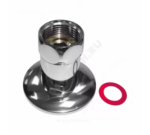 Соединитель для полотенцесушителя латунь Ду 32 1 1/4"x1 1/4" нак/гайка/НР прямой хром Элит-Металл SMT731SCH1212