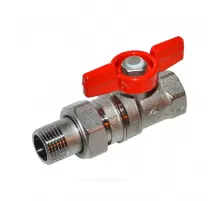 Кран шаровой латунь R259D Ду 20 Ру42 ВР/"американка" бабочка красная Giacomini R259Y005