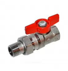 Кран шаровой латунь R259D Ду 15 Ру42 ВР/"американка" бабочка красная Giacomini R259Y003
