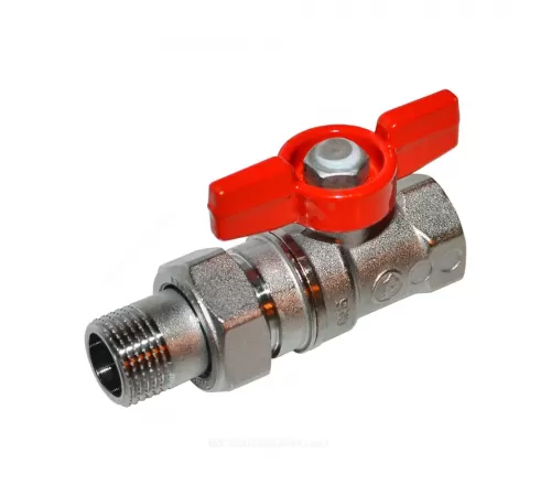 Кран шаровой латунь R259D Ду 20 Ру42 ВР/"американка" бабочка красная Giacomini R259Y005