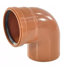 Отвод НПВХ коричневая Дн 110х87гр б/нап в/к Aquaviva AQVD102110