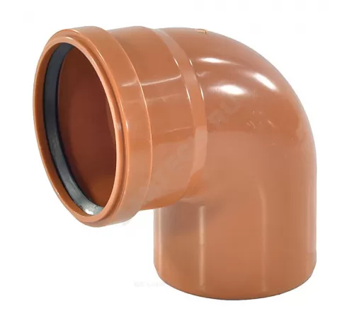 Отвод НПВХ коричневая Дн 110х87гр б/нап в/к Aquaviva AQVD102110
