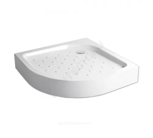 Поддон душевой акриловый полукруглый Classic N 800х800х160 с противоскользящим покрытием белый МетаКам АПS_011736