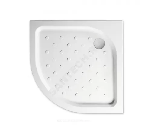 Поддон душевой акриловый полукруглый Classic N 800х800х160 с противоскользящим покрытием белый МетаКам АПS_011736