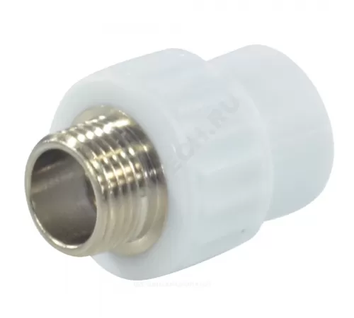 Муфта PP-R комбинированная белая Дн 25х1" НР VALFEX 10130225