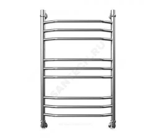 Полотенцесушитель водяной нерж сталь Лесенка Ду 25 (1") НР 400х800мм 9П нижнее подключение в/к соединитель (1"х3/4") Элит-Вектра Элит-Металл В-33-05