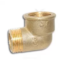 Угольник латунь Ду 20 (3/4") ВР/НР Цветлит ZW50097