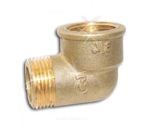 Угольник латунь Ду 20 (3/4") ВР/НР Цветлит ZW50097