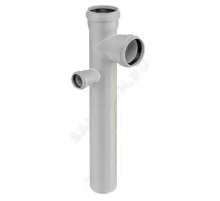 Крестовина PP-MD 2-уровневая левая бесшумная светло-серая Skolan Safe SKDDAL Дн 110х110х58х87гр (DN110х110х50) б/нап в/к Ostendorf 335680