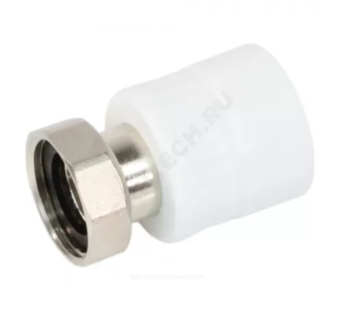 Муфта PP-R комбинированная белая Дн 20х1/2" с накидной гайкой VALFEX 10139020