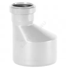 Переход НПВХ эксцентрический белый Дн 110х50 б/нап бесшумный в/к ШУМЭКС Хемкор 2391066