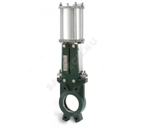 Задвижка шиберная односторонняя чугун VG4400-03MM Ду 50 Ру10 межфл с пневмоприводом 2/стороннего действия уплотнение: металл Tecofi VG4400-03MM0050