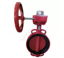 Затвор дисковый поворотный чугун FBV-RA Ду 125 Ру16 межфл с редуктором диск чугун манжета EPDM с концевыми выключателями EURO Benarmo