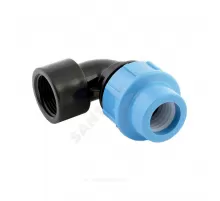 Отвод компрессионный ПЭ Дн 32х1"х90гр ВР Ру12,5 Джилекс 9285