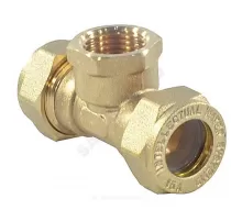 Тройник латунь 32Aх1 1/4"х32 обжим/ВР STAHLMANN STFL3211/432BEF