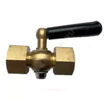 Кран для манометра 3-ходовой латунь Ду 15 Ру25 ВР G1/2" с рукояткой без фланца ЭКОМЕРА КТХ-GF-GF