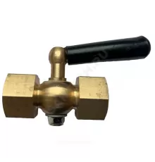 Кран для манометра 3-ходовой латунь Ду 15 Ру25 ВР G1/2" с рукояткой без фланца ЭКОМЕРА КТХ-GF-GF