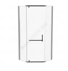 Ограждение душевое Arena Pentagon 1000х1000х2000 мм без поддона пятиугольная прозрачное стекло Мирсант УТ000058035