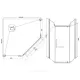 Ограждение душевое Arena Pentagon 900х900х2000 мм без поддона пятиугольная прозрачное стекло Мирсант УТ000057039