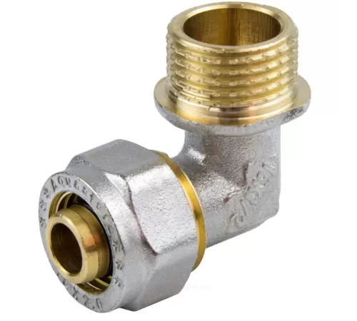 Угольник МП латунь никель обжим Дн 26х1"х90гр НР ГОСТ 32415-2013 7006 Aquasfera 7006-06