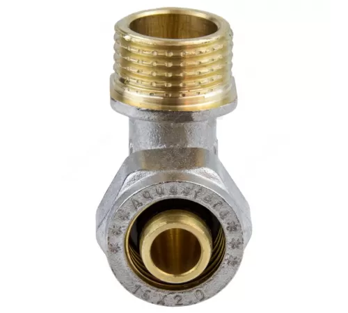 Угольник МП латунь никель обжим Дн 26х1"х90гр НР ГОСТ 32415-2013 7006 Aquasfera 7006-06