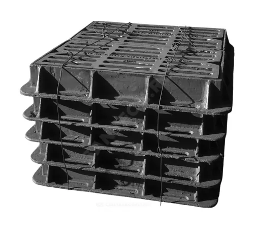 Дождеприемник чугун ДБ2 (большой) В125 прямоугольный m=125кг h=121мм ДБ2(В125)-2-78х36 ГОСТ 3634-2019