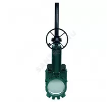 Задвижка шиберная односторонняя чугун VG4400-08MM Ду 600 Ру4 межфл с редуктором уплотнение: металл Tecofi VG4400-08MM0600