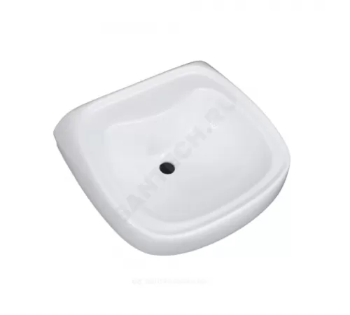 Умывальник подвесной Водолей 57 без отверстия под смеситель белый Лобненский стройфарфор 10/1/5/1-18