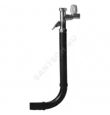 Кран смывной для чаши Генуя КрС-20 трубка ПВХ, рычаг, с вентилем Тула