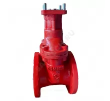 Задвижка чугун 30ч939р аналог МЗВГ обрезиненный клин Ду 100 Ру16 Тмакс=150C фл под электропривод Завод им Гаджиева