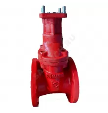 Задвижка чугун 30ч939р аналог МЗВГ обрезиненный клин Ду 100 Ру16 Тмакс=150C фл под электропривод Завод им Гаджиева