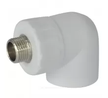 Угольник PP-R комбинированный белый Дн 32х3/4" НР RTP (РосТурПласт) 10805