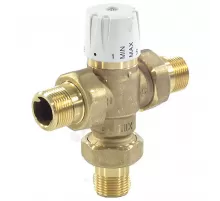 Клапан смесительный термостатический седельный латунь R156-2 Ду 32 Ру10 1 1/4" НР Kvs=5.8м3/ч Tн=30-65C Tmax=85С с защитой от ожога Giacomini R156Y226