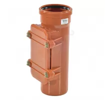 Ревизия НПВХ коричневая Дн 160 б/нап с прямоугольной крышкой KGRE Ostendorf 222600