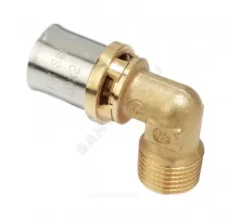 Угольник для МП/PE-X труб латунь пресс Дн 16х3/4"х90гр НР RM127 Giacomini RM127Y043