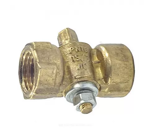 Кран для манометра 3-ходовой латунь 11б18бк Ду 15 Ру16 ВР G1/2"-М20х1,5 без рукоятки без фланца ВИПРА КПТ 3.00.00