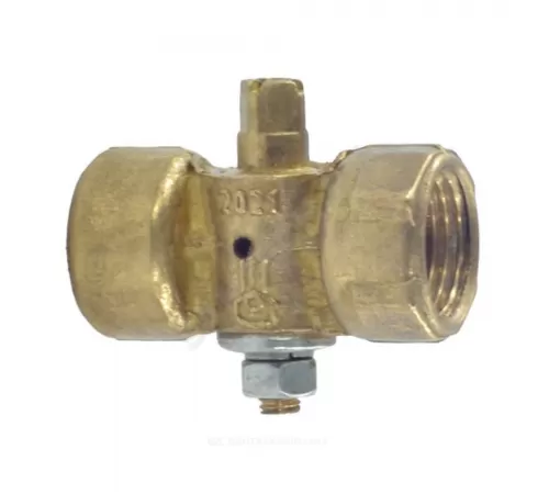 Кран для манометра 3-ходовой латунь 11б18бк Ду 15 Ру16 ВР G1/2"-М20х1,5 без рукоятки без фланца ВИПРА КПТ 3.00.00