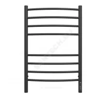 Полотенцесушитель электрический сталь Лесенка 168 Вт 500х800мм 8П со встроенным диммером справа черный муар Классик Терминус 4670078542991