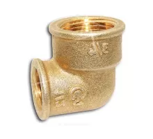 Угольник латунь переходной Ду 20х15 (3/4"х1/2") ВР/ВР Цветлит ZW50098