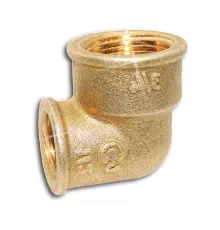 Угольник латунь переходной Ду 20х15 (3/4"х1/2") ВР/ВР Цветлит ZW50098