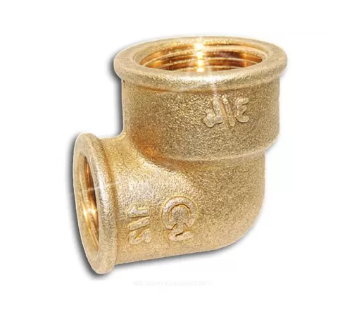 Угольник латунь переходной Ду 20х15 (3/4"х1/2") ВР/ВР Цветлит ZW50098