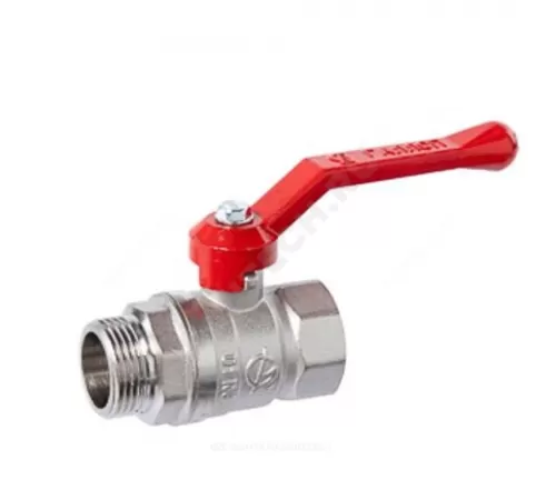 Кран шаровой латунь никель Стандарт 221 аналог 11б27п1 Ду 20 Ру40 ВР/НР рычаг ГАЛЛОП 107293