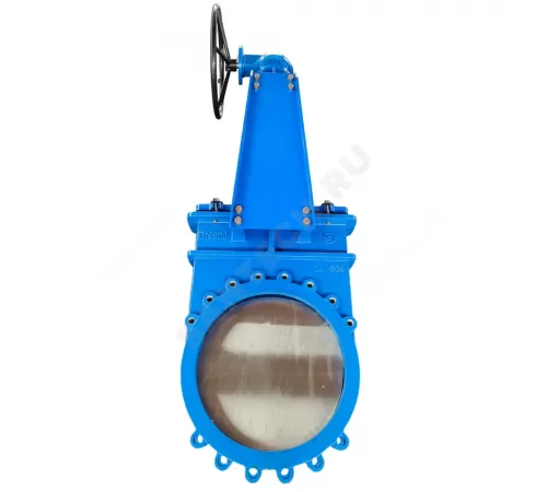 Задвижка шиберная двусторонняя чугун 1140RA Ду 700 Ру6 межфл с редуктором под электропривод ISO F14 уплотнение: NBR Benarmo