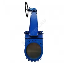 Задвижка шиберная двусторонняя чугун 1140RA Ду 900 Ру6 межфл с редуктором под электропривод ISO2 F14 уплотнение: NBR Benarmo