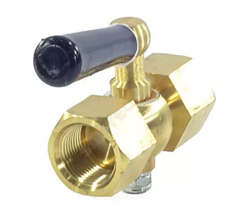 Кран для манометра 3-ходовой латунь Ду 15 Ру25 ВР М20х1,5 с рукояткой без фланца ЭКОМЕРА КТХ-MF-MF