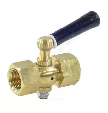 Кран для манометра 3-ходовой латунь Ду 15 Ру25 ВР G1/2"-М20х1,5 с рукояткой без фланца ЭКОМЕРА КТХ-GF-MF