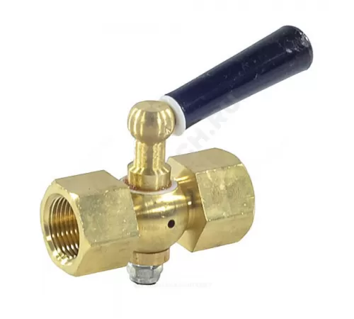 Кран для манометра 3-ходовой латунь Ду 15 Ру25 ВР М20х1,5 с рукояткой без фланца ЭКОМЕРА КТХ-MF-MF